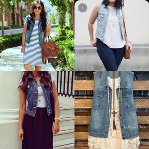 SOLD New Womens Denim Vests